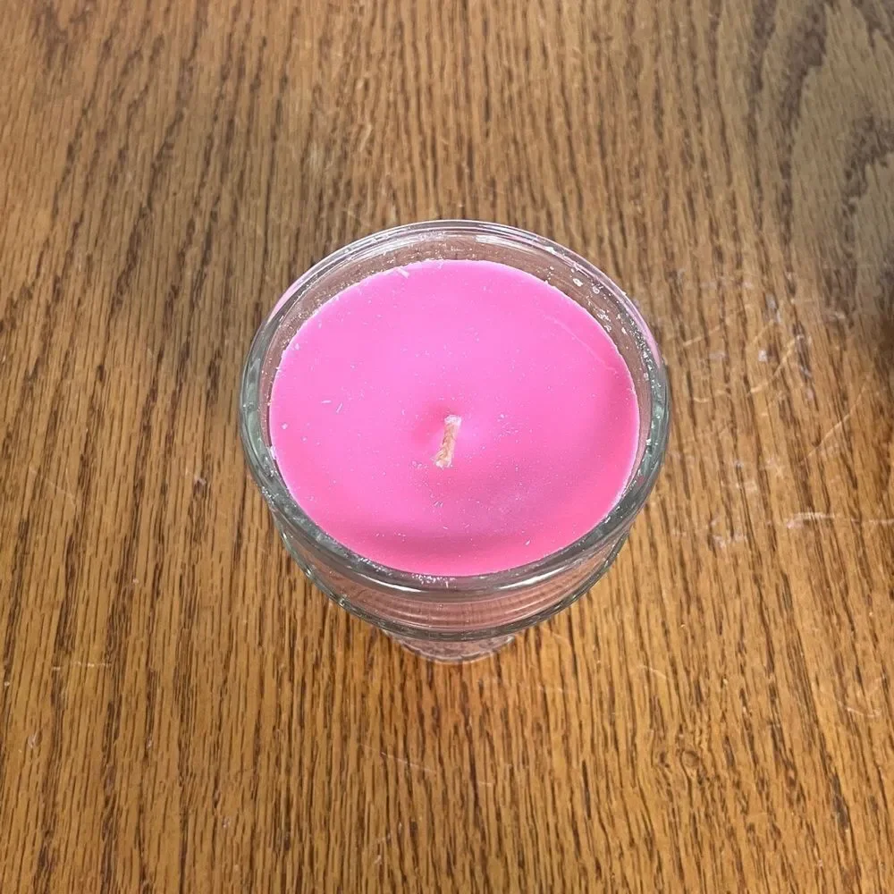 Partylite Passion Fruit & Papaya Pink Scented Candle in Ice Cream Cone Glass Jar - Picture 3 of 5